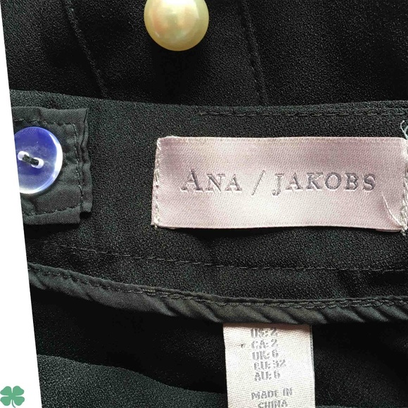 🎉HP🎉Ana / Jakobs Black Beaded Pant Size 2 - Picture 7 of 8